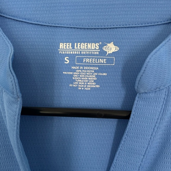 Reel Legends Women’s Blue Long Sleeve Top. Great for Golf, Fishing or Casual SzS - Picture 2 of 3